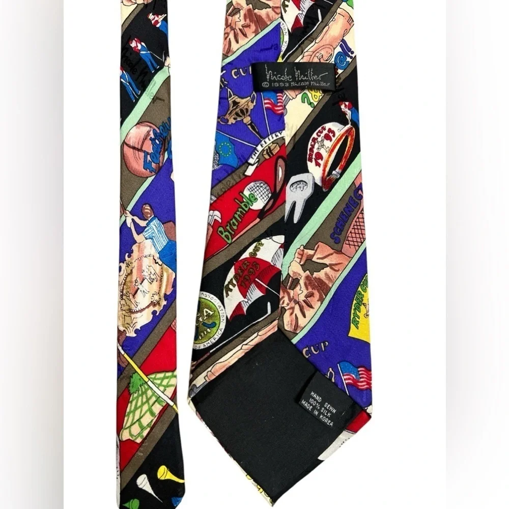 Nicole miller vintage silk golf tie